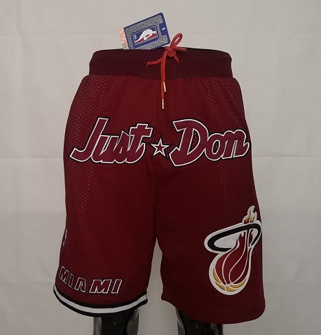 2020 Men NBA Miami Heat red shorts